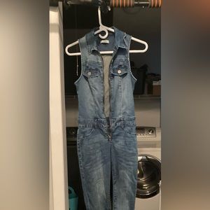 New York & Company jean jumpsuit size small